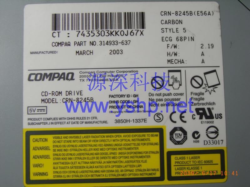 上海源深科技 Shanghai   HP ServerOptical Drive HP CDOptical Drive SCSIOptical Drive CD-ROM 314933-637 高清图片