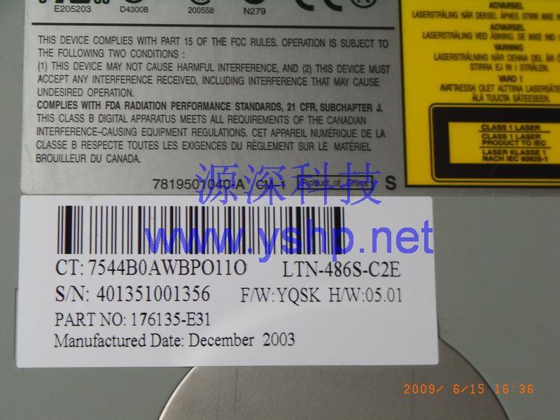 上海源深科技 Shanghai   HP  ServerOptical Drive HPOptical Drive IDEOptical Drive 176135-E31 287182-001 高清图片