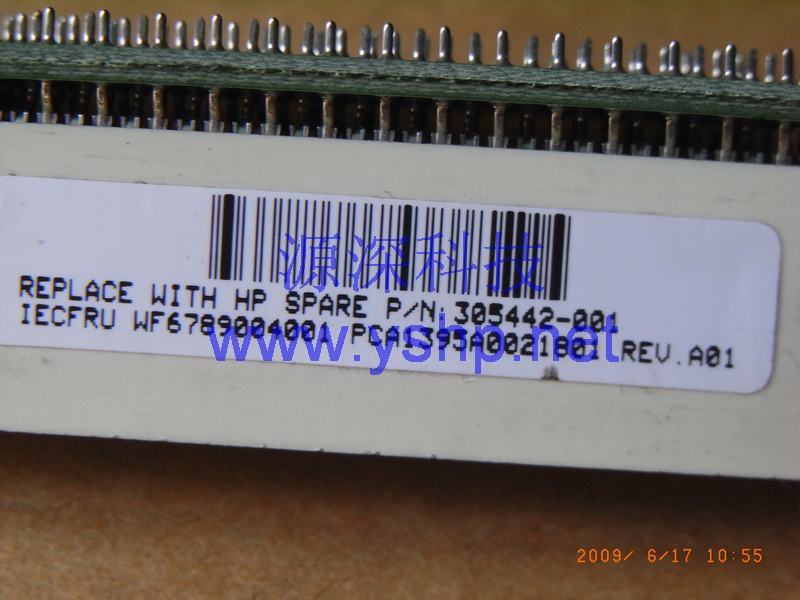 上海源深科技 Shanghai   HP ProLiant DL360G3 Server转接槽 HP DL360 G3 PCI-X转接槽 305442-001 高清图片