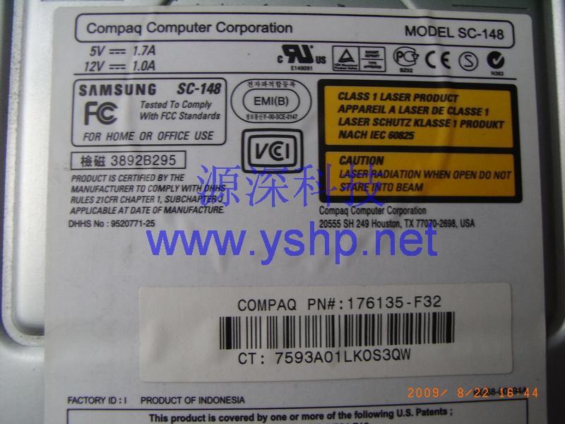 上海源深科技 Shanghai   HP ML370G3 ServerOptical Drive HP ML370G3 CDOptical Drive 288894-001 高清图片