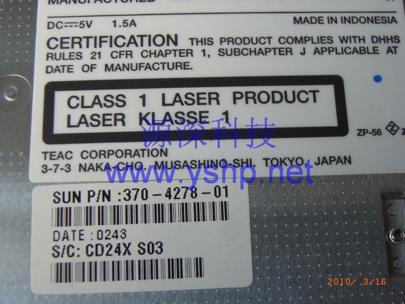 上海源深科技 Shanghai   SUN Fire V100 ServerOptical Drive SUN V100 CDOptical Drive 370-4278-01 高清图片