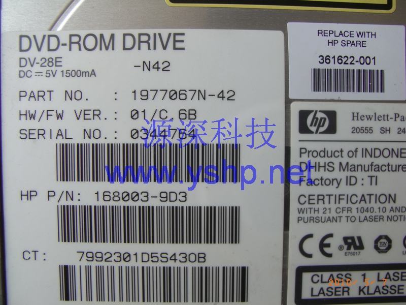 上海源深科技 Shanghai   HP Proliant DL140G2 ServerOptical Drive DL140G2Optical Drive DVDOptical Drive 361622-001 高清图片