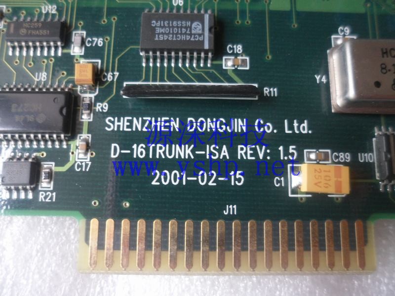 上海源深科技 Shanghai   Industrial computer 东进 原装ISA语音卡 D-16TRUNK-ISA REV1.5 高清图片