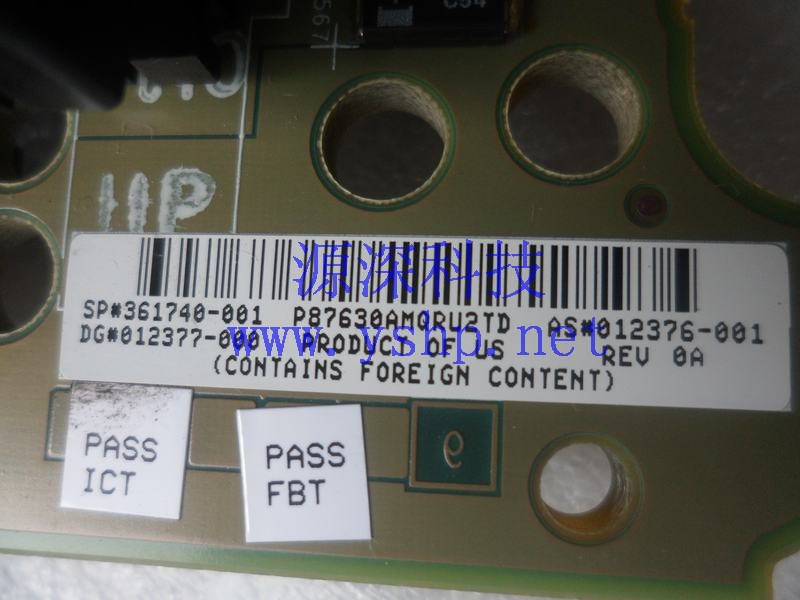上海源深科技 Shanghai   HP 原装 MSA20 SAS/SATA Hard disk backplane   361740-001 高清图片