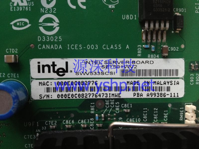 上海源深科技 Shanghai   Intel  Server 双路604 XEONmainboard SE7501WV2 SWV533SCSI 高清图片