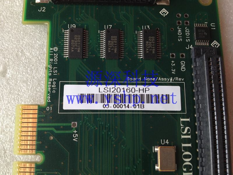 上海源深科技 Shanghai   HP 原装 PCI interface SCSI卡 LSI20160-HP 308523-001 高清图片