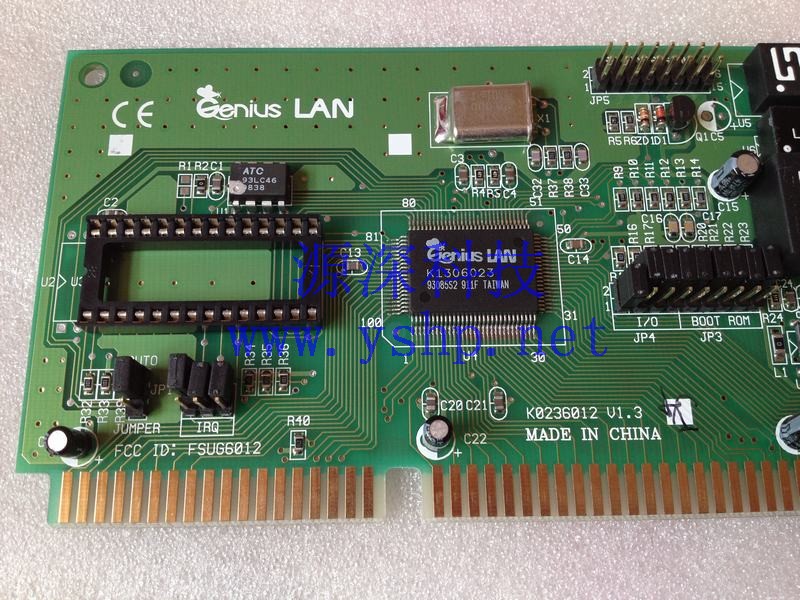 上海源深科技 Shanghai   ISA interface network card  Genius LAN K0236012 V1.3 高清图片