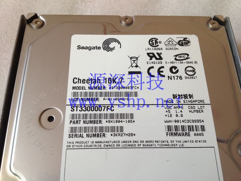上海源深科技 Shanghai   SGI DISCREET 300G FC光纤 Hard disk   10K.7 ST3300007FC 高清图片