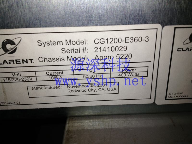 上海源深科技 Shanghai   CLARENT VOIP 语音网关 CG1200-E360-3 Appro 5220 高清图片