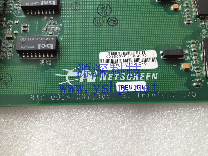 上海源深科技 Shanghai   NetScreen 500 810-0014-007 REV.G D.P Dual Port 10/100 Trinidad IO 高清图片