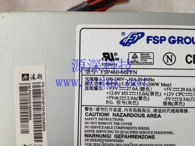 上海源深科技 Shanghai   浪潮英信 NP350 Server Power Supply   FSP460-60PFN 高清图片