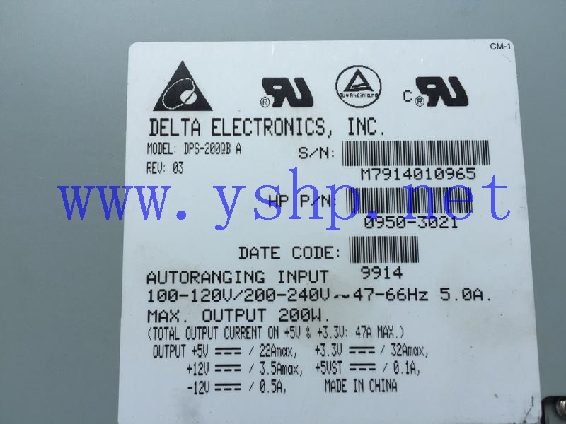 上海源深科技 Shanghai   HP Visualize B160L  Power Supply   DPS-200QBA 0950-3021 高清图片