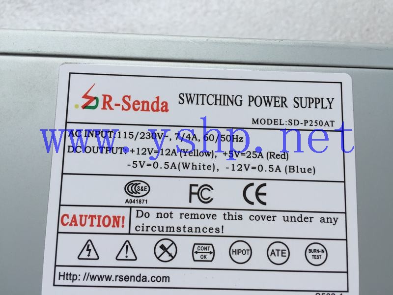 上海源深科技 Shanghai   Industrial Equipment  Industrial computer 专用AT Power Supply   SD-P250AT 高清图片