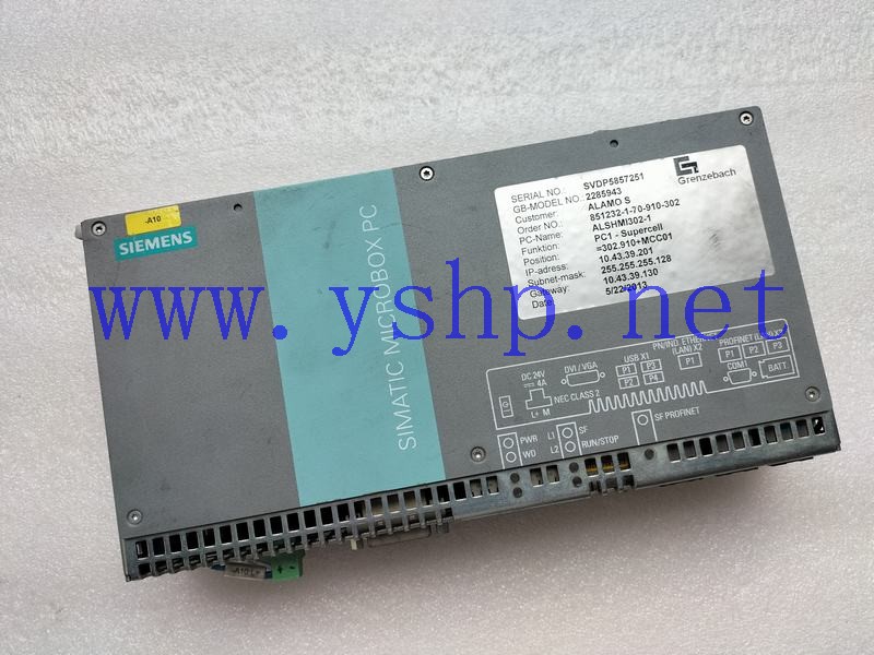 上海源深科技 SIEMENS SIMATIC IPC427C BUNDLE 6ES7675-1DL30-1DP0 ALSHMI302-1 高清图片